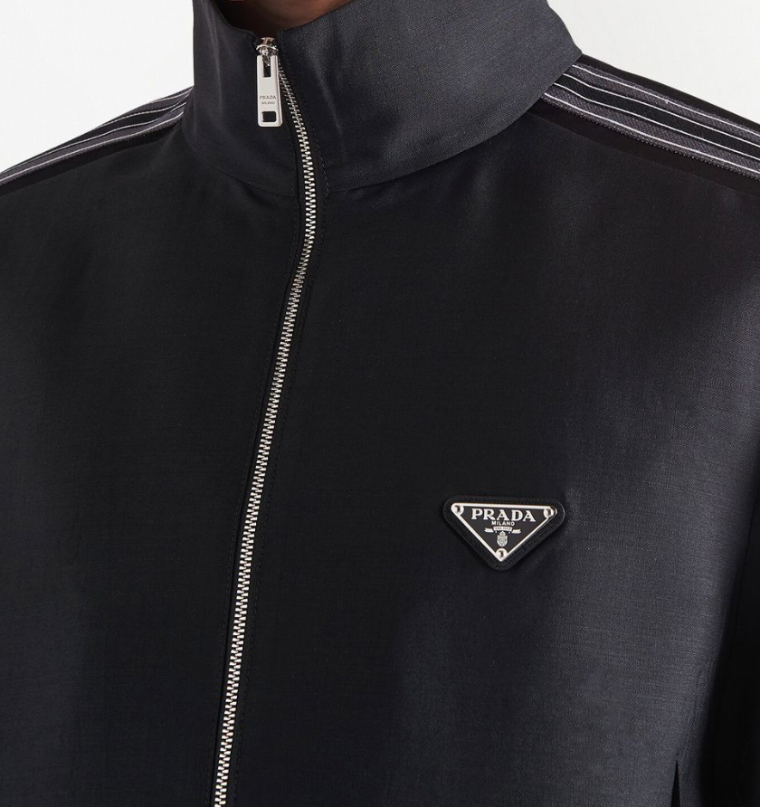 Prada triangle logo blouson jacket