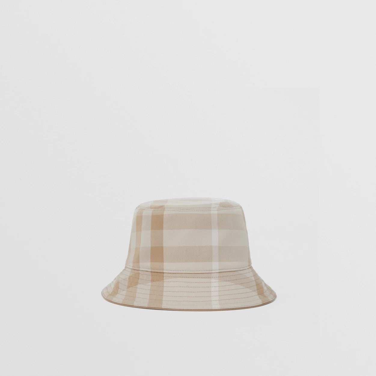 Exaggerated Check Cotton Bucket Hat